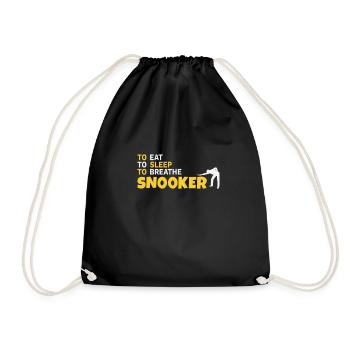 Snooker 147 Maximum Level Repeat Gift - Drawstring Bag - black - Front
