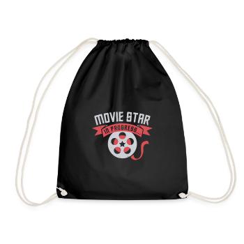 Movie star in progress - Drawstring Bag - black - Front