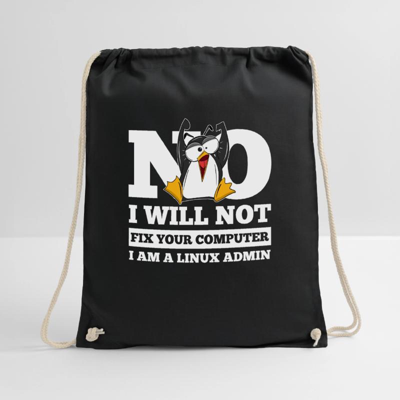 Correction de l'ordinateur Linux SysAdmin Hacker Coder Penguin Sac de sport léger