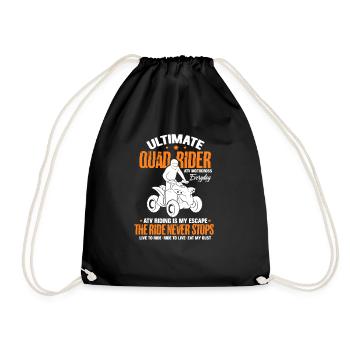 Quad - Drawstring Bag - black - Front