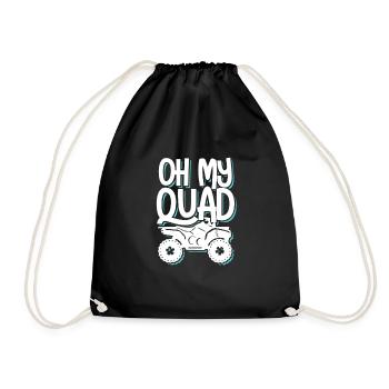 Quad - Drawstring Bag - black - Front