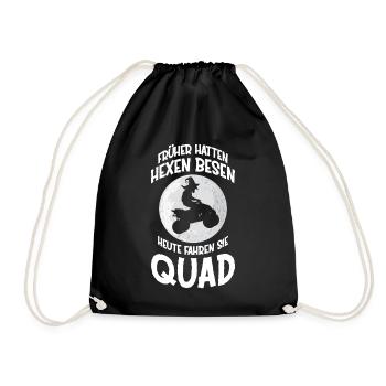 Quadfahrerin Hexen Spruch Geschenk Frauen Quad ATV - Turnbeutel - Schwarz - Vorne
