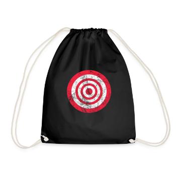 Dart Bullseye Darts Dartboard Dartboard Gift - Drawstring Bag - black - Front