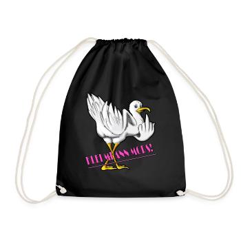 Norden Plattdeutsch Spruch klei mi ann Mors Möwe - Sac de sport léger - noir - Devant