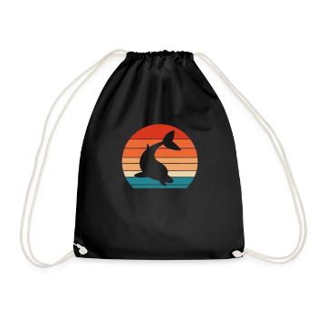 Dauphin mer océan dauphin dauphins d'eau cadeau - Sac de sport léger - noir - Devant