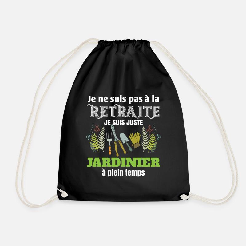 Je suis pas à la RETRAITE Cadeau jardin retraité j - Sac de sport léger - noir