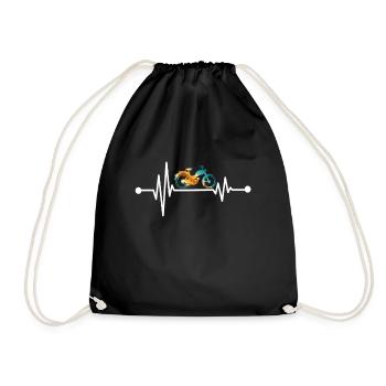 Mofa Moped Herzschlag - Sac de sport léger - noir - Devant