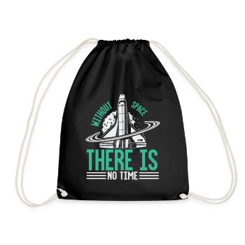 Without space there is no time - Drawstring Bag - black - Front