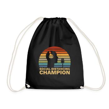 Radio amateur radio amateur champion de la distanciation sociale - Sac de sport léger - noir - Devant