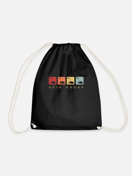 Acid House Ätzend Retro Vintage - Turnbeutel - Schwarz