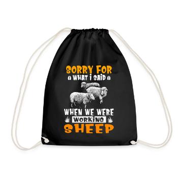 Ce que j'ai dit quand nous travaillions à la tonte des moutons - Sac de sport léger - noir - Devant