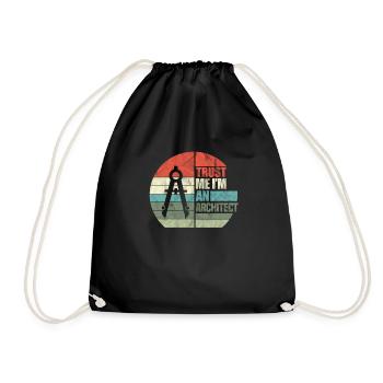 architect - Drawstring Bag - black - Front