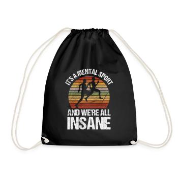 Läufer We're All Insane Joggen und Laufen - Turnbeutel - Schwarz - Vorne