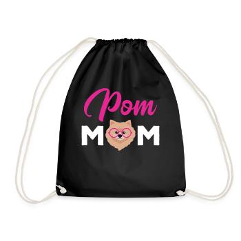 Pomeranian Spitz dwarf pomeranian puppy - Drawstring Bag - black - Front
