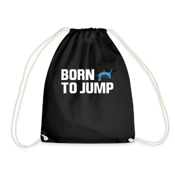Born To Jump Pole Vault Shirt Gift - Drawstring Bag - black - Front
