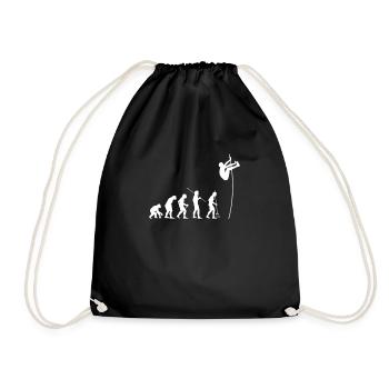 Evolution Stabhochsprung T-Shirt Geschenk - Turnbeutel - Schwarz - Vorne