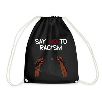 Black Lives Matter -Say NO To Racism - Sac de sport léger - noir - Devant