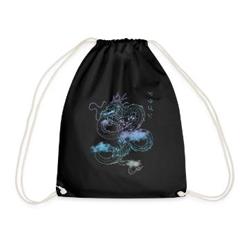 Streetwear Dragon Pastel retro 90s Japnan E-Girl - Sac de sport léger - noir - Devant