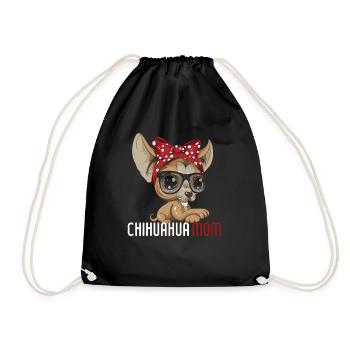 Chihuahua maman chiens sort dames race de chien maman - Sac de sport léger - noir - Devant