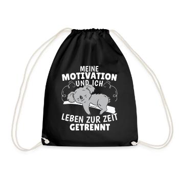 Süßer Koala Meine Motivation und Ich Australien - Turnbeutel - Schwarz - Vorne
