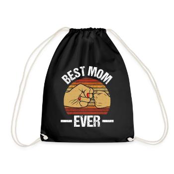 Mom Gift for Mother's Day Mother - Drawstring Bag - black - Front