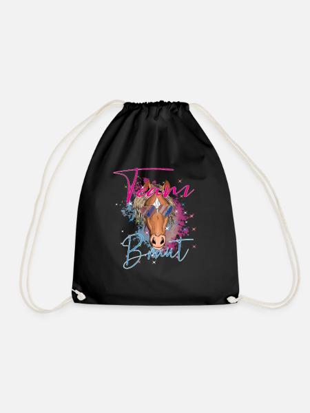 Pferd Bride Junggesellinnenabschied Team Braut - Turnbeutel - Schwarz