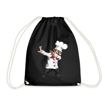Drôle de chef de Dabbing dansent pizzaiolo chef cuisinier - Sac de sport léger - noir - Devant