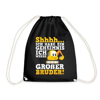 Großer Bruder Bagger - Turnbeutel - Schwarz - Vorne