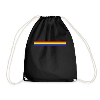 LGBT Lesbian Gay Rainbow Flag - Turnbeutel - Schwarz - Vorne