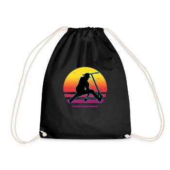 Stunt Scooter Trittroller - Turnbeutel - Schwarz - Vorne