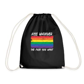 Kiss Whoever You Want Pride LGBT - Sac de sport léger - noir - Devant
