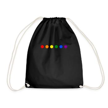 LGBT Rainbow Colors Dots - Sac de sport léger - noir - Devant