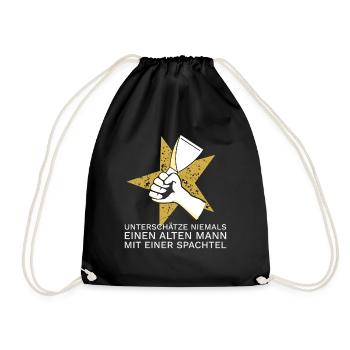 Plasterboard Drywall Spatula Drywall Vintage - Drawstring Bag - black - Front