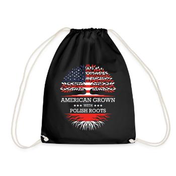 American Grown Polish Roots - Turnbeutel - Schwarz - Vorne