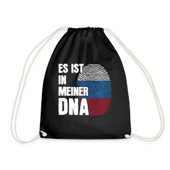 Russland DNA Russe Russin Geschenk Russisch - Turnbeutel - Schwarz - Vorne