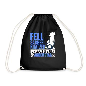 Dog Lover Veterinarian Cattle Doctor Dogs Profession Fan - Drawstring Bag - black - Front