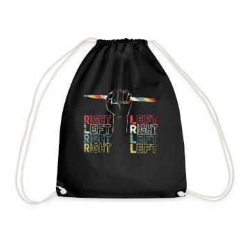 I´m Just Like LRLL RLRR Drummer drum drumming gift - Drawstring Bag - black - Front