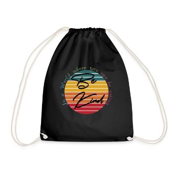 Be Kind Anti Mobbing Vintage Cadeau - Sac de sport léger - noir - Devant