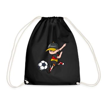 Football Germany Gift Footballer Boy - Drawstring Bag - black - Front