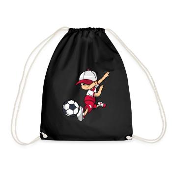 Poland Jersey Football - Boy - Drawstring Bag - black - Front