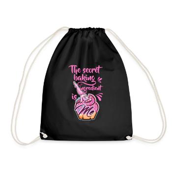 Baking as a passion baker or hobby baker - Drawstring Bag - black - Front