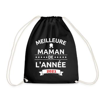 Meilleure maman de l'année 2021 - Sac de sport léger - noir - Devant