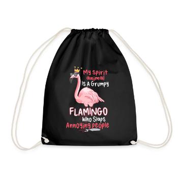 My Spirit Animal Is A Grumpy Flamingo - Sac de sport léger - noir - Devant