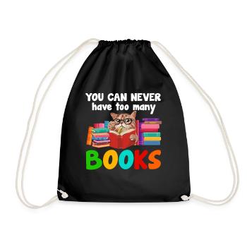 You Can Never Have Too Many Books Reading - Sac de sport léger - noir - Devant