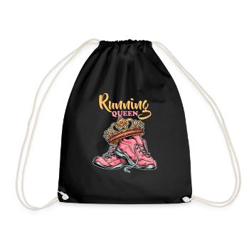 Running Princess Running Runner Running Jogging - Drawstring Bag - black - Front
