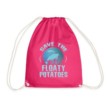 Save The Floaty Potatoes Manatee La protection des animaux - Sac de sport léger - fuchsia - Devant