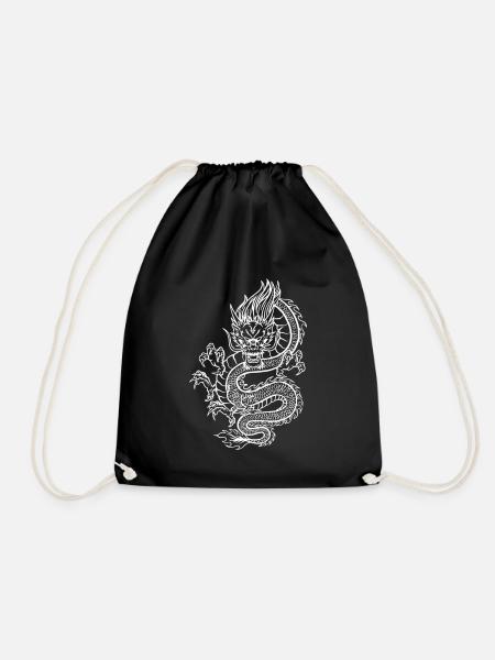Dragon Japonais T-shirt cadeau Dragon - Sac de sport léger - noir