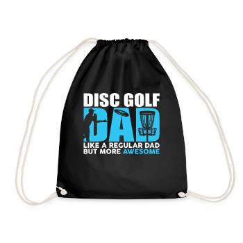 Disc Golf Dad Like A Regular Dad But More Awesome - Turnbeutel - Schwarz - Vorne