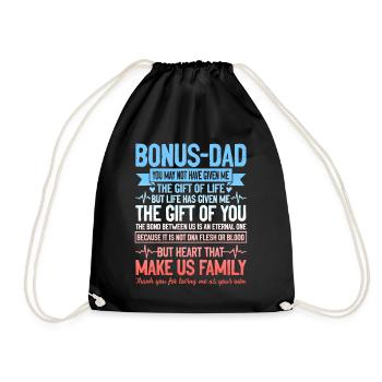 Bonus Dad Fathers Day - Turnbeutel - Schwarz - Vorne
