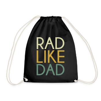 Rad Like Dad Baby Onesie - Drawstring Bag - black - Front